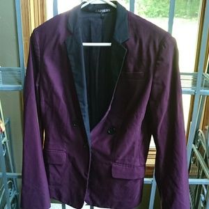 Burgundy/Plum Express Tuxedo Blazer